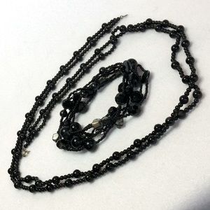FINAL SALE PRICE Classic Black Necklace Set